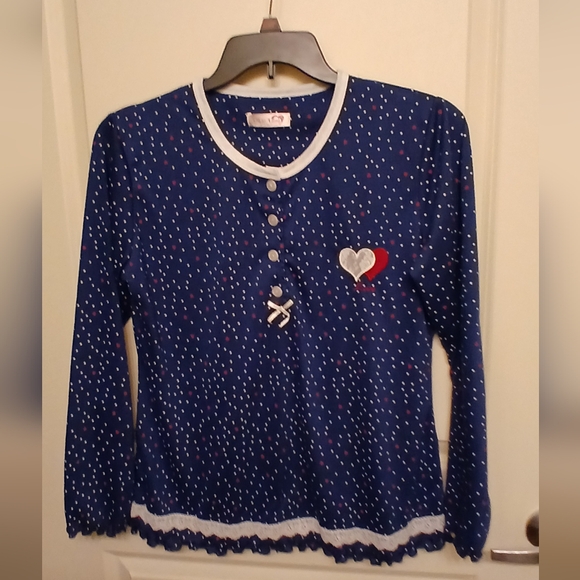 Chic love, blue with polkadot, XL, - Picture 1 of 3